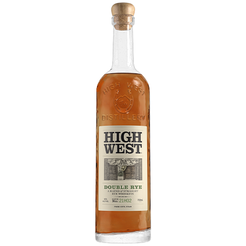 Bottle of High West Double Rye on a white background