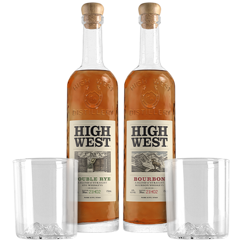 Thumbnail of high west bourbon and high west rye with glasses