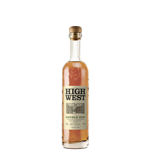 A bottle of High West Double Rye on a white background